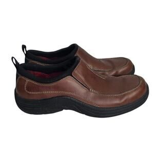 Clarks Privo Men’s 11.5 N Narrow Brown Leather Slip On Loafers Shoes casual
